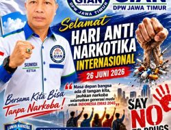Dari Mojokerto untuk Indonesia: Ketua DPW GIAN Jawa Timur Sumidi Kobarkan Gerakan Bersama Melawan Narkoba demi Melindungi Generasi Emas 2045